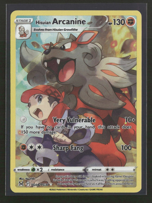 SWSH11: Lost Origin Trainer Gallery Hisuian Arcanine #TG08/TG30