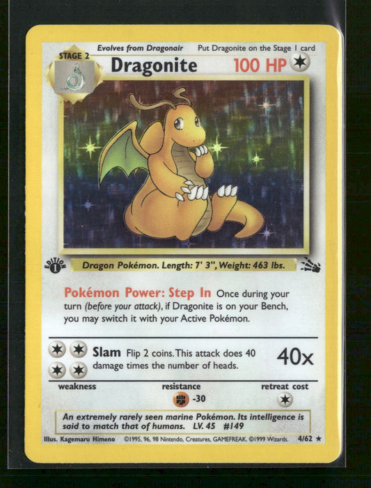 Fossil Dragonite (4) 1st Edition #04/62