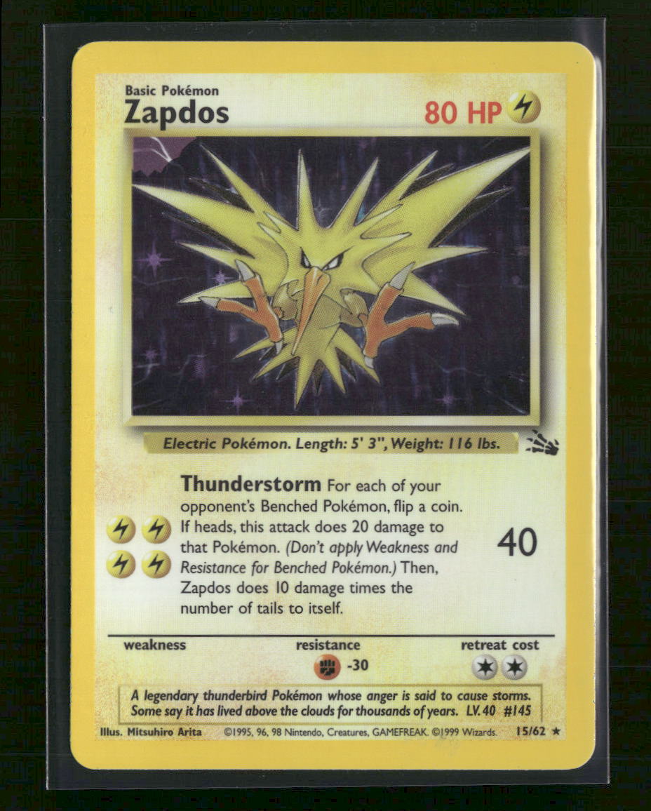 Fossil Zapdos (15) Unlimited #15/62