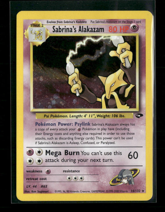 Gym Challenge Sabrina's Alakazam Unlimited #016/132