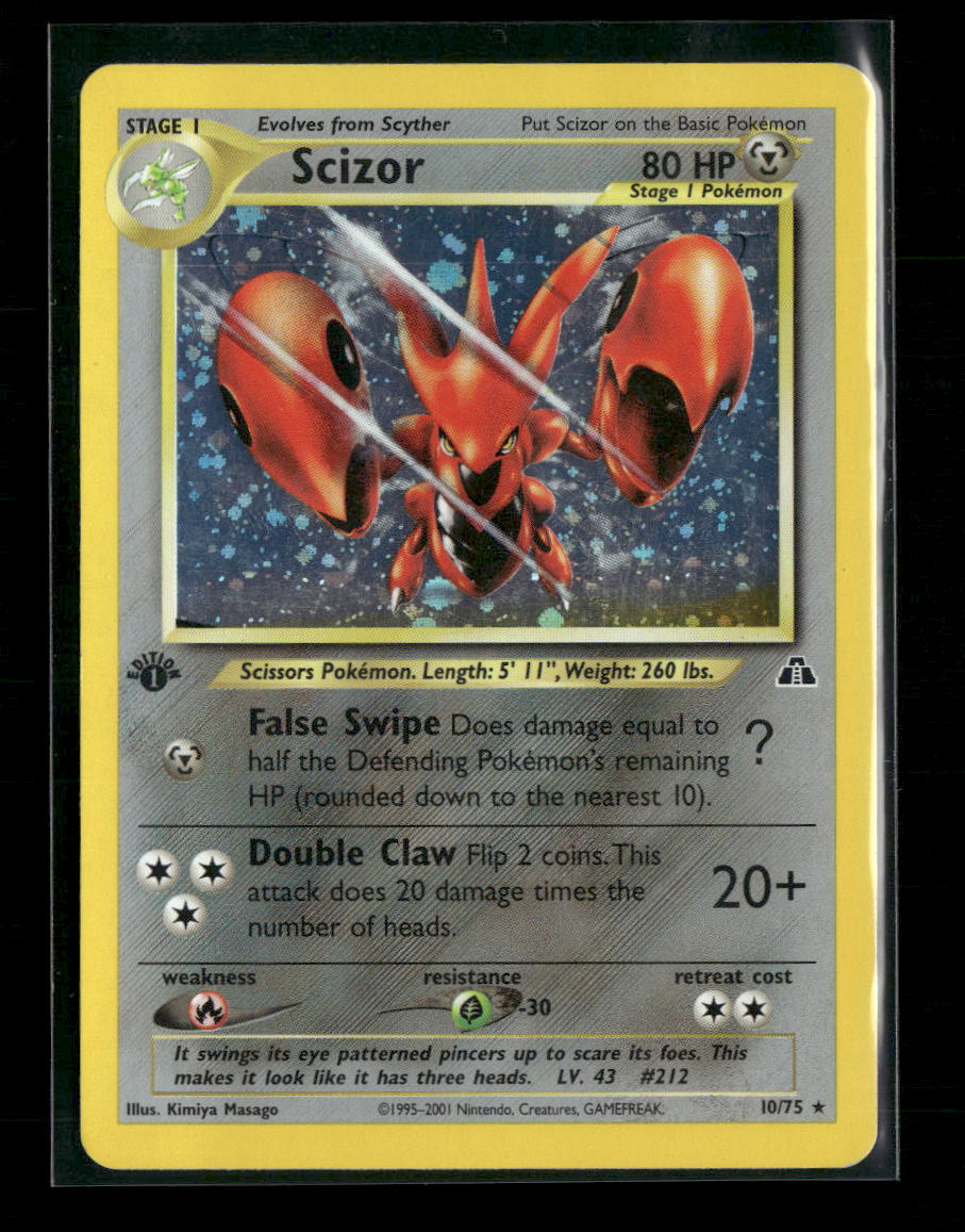 Neo Discovery Scizor (10) 1st Edition #10/75