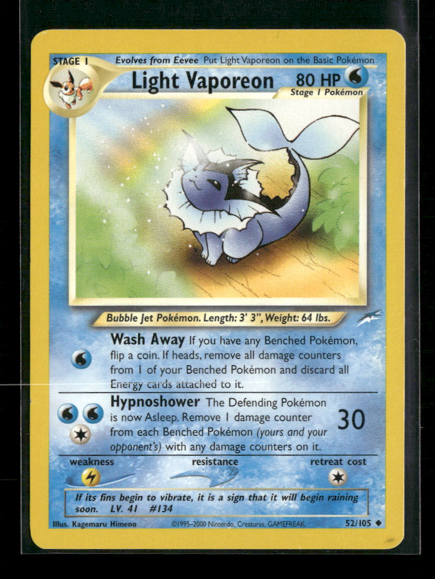 Neo Destiny Light Vaporeon Unlimited #052/105