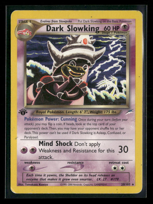 Neo Destiny Dark Slowking 1st Edition #020/105 *Damaged*