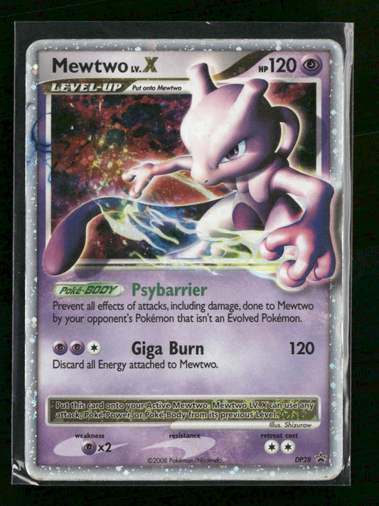 Diamond and Pearl Promos Mewtwo LV.X #DP28 *Damaged*