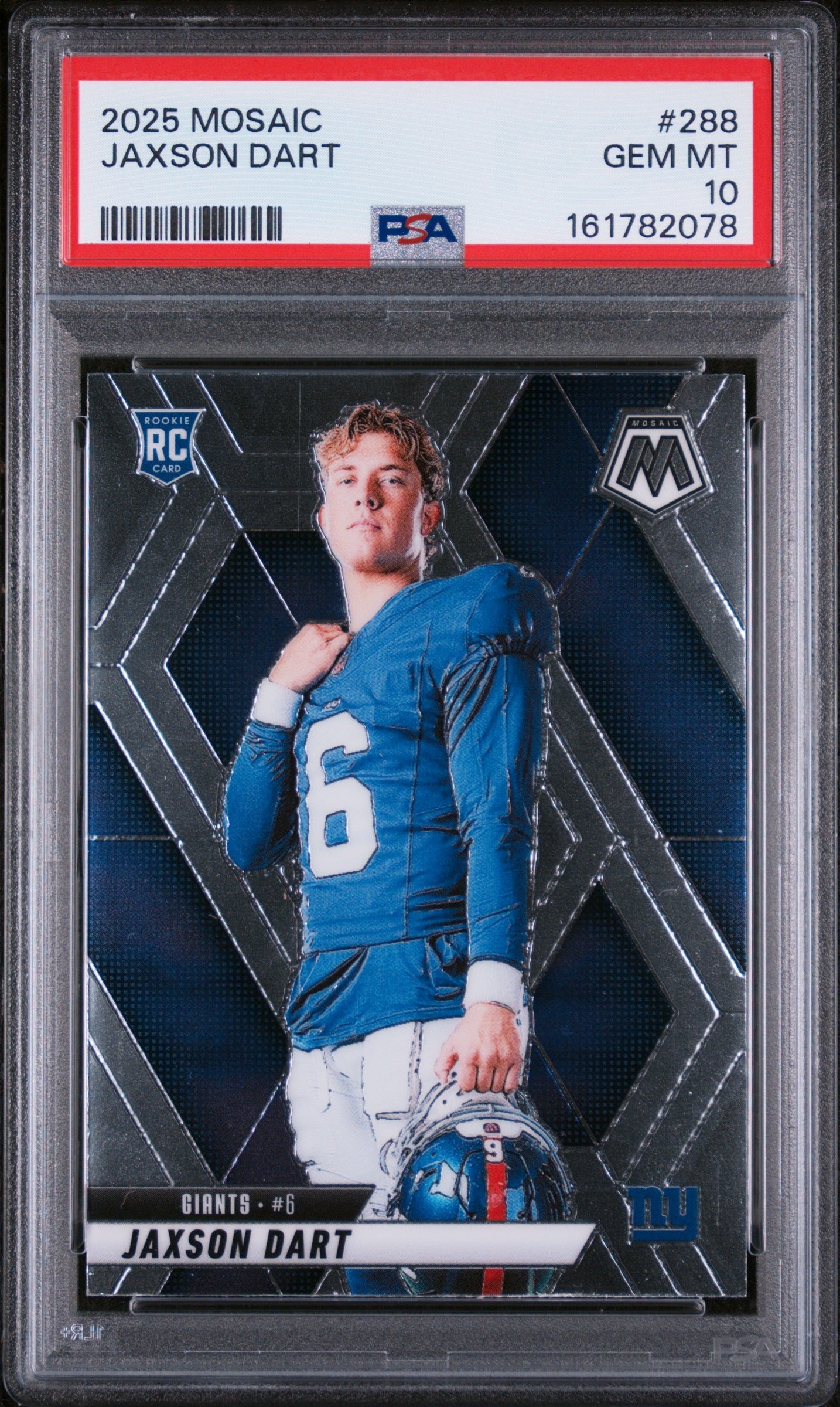 2025 Panini Mosaic Jaxson Dart 10 PSA #288