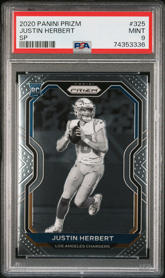 2020 Panini Prizm Variation Justin Herbert 9 PSA #325