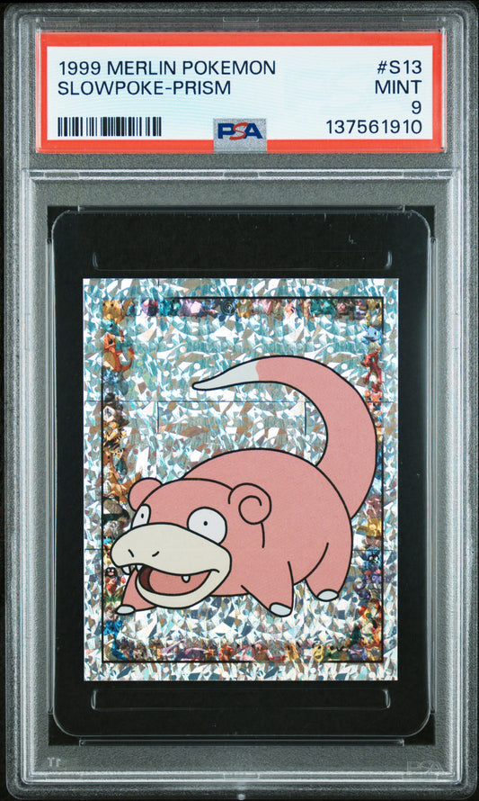 1999 Merlin Pokemon Slowpoke-Prism 9 PSA #S13