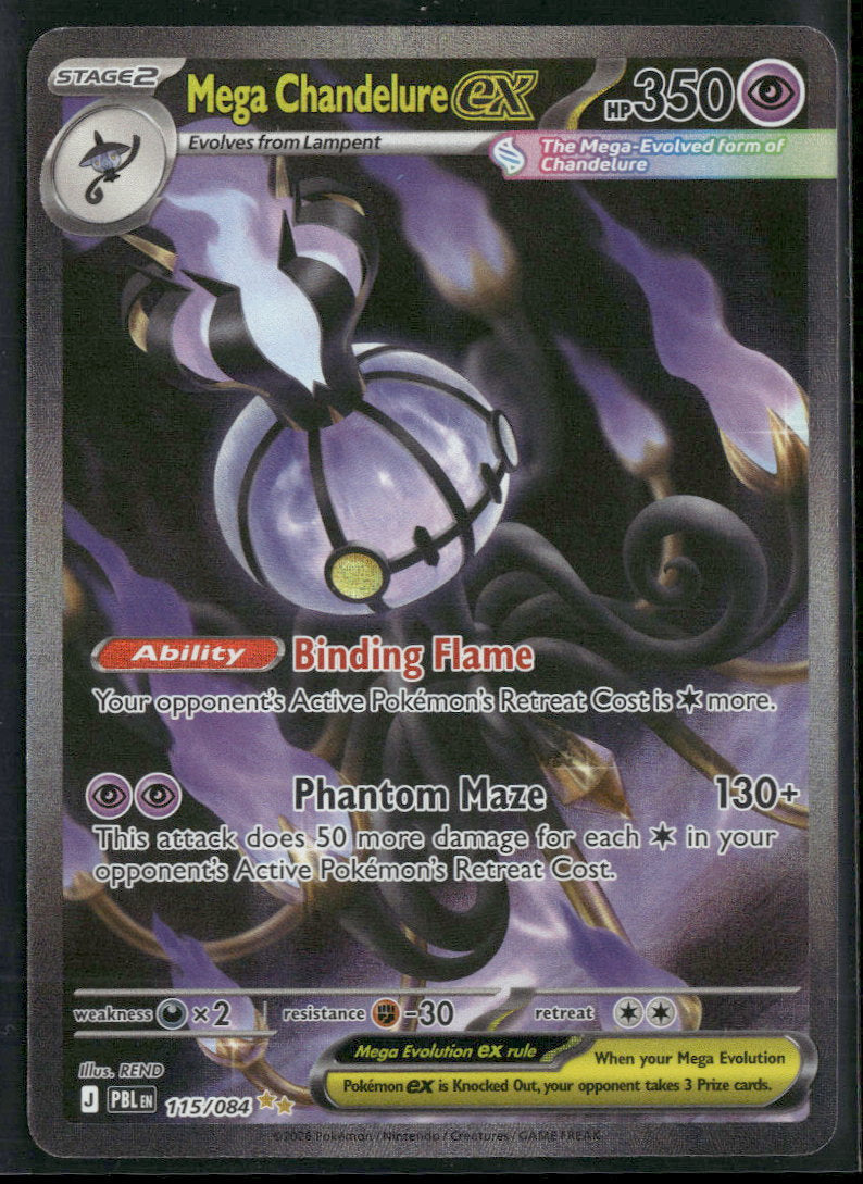 ME05: Pitch Black Mega Chandelure ex #115/084