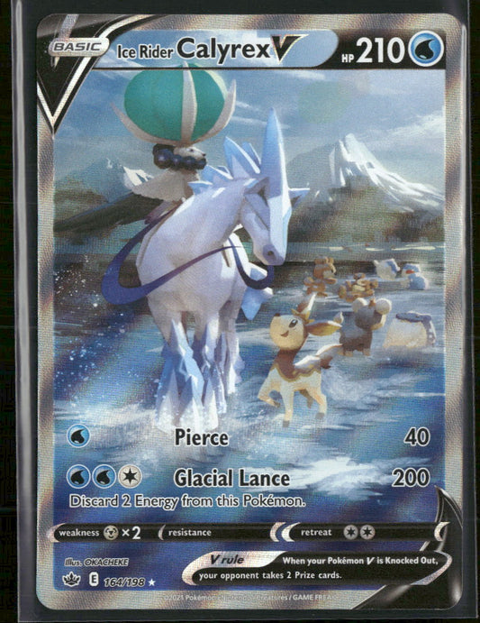 SWSH06: Chilling Reign Ice Rider Calyrex V (Alternate Full Art) #164/198