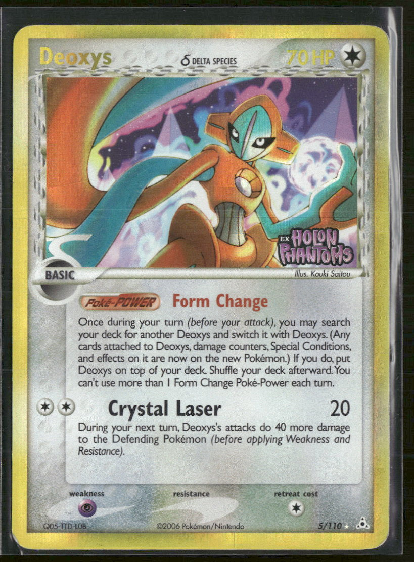 EX Holon Phantoms Deoxys (Delta Species #5/110 Damaged