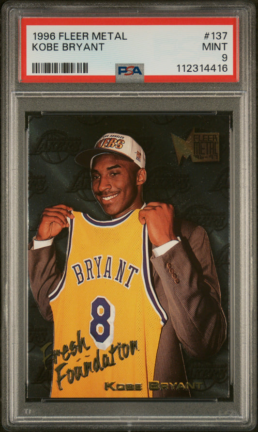 1996 Metal Kobe Bryant 9 PSA #137