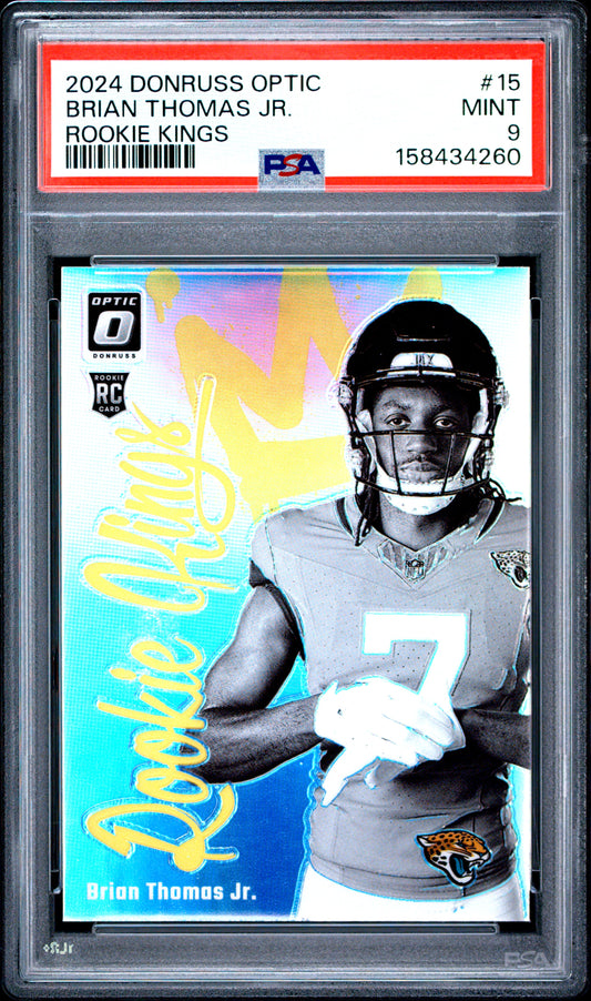 2024 Panini Donruss Optic Rookie Kings Brian Thomas Jr. 9 PSA #15