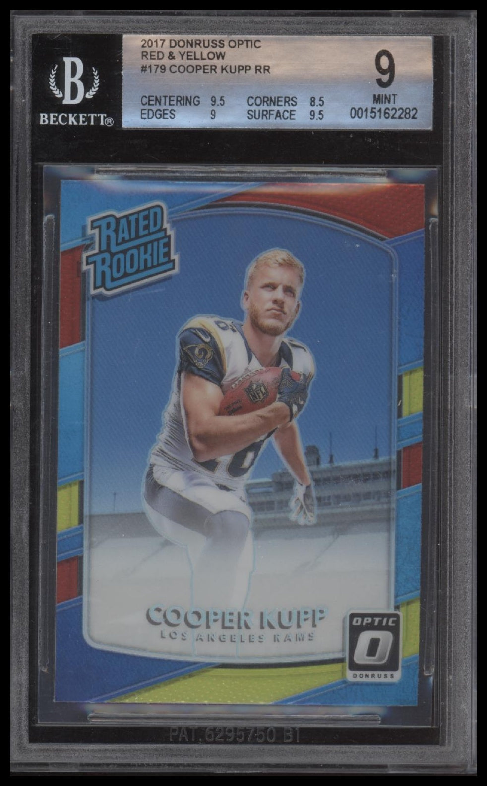 2017 Donruss Optic Red and Yellow Cooper Kupp RR 9.0 BGS #179