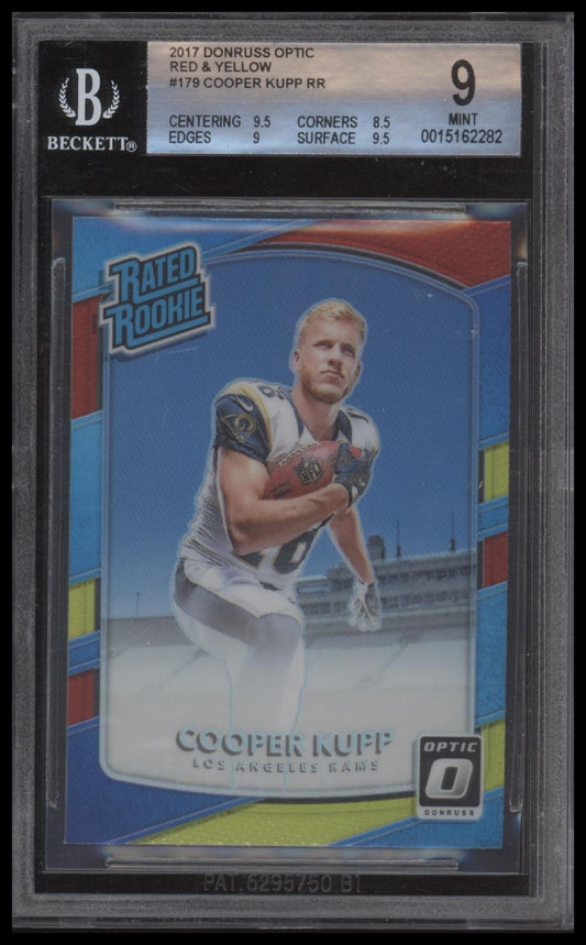 2017 Donruss Optic Red and Yellow Cooper Kupp RR 9.0 BGS #179
