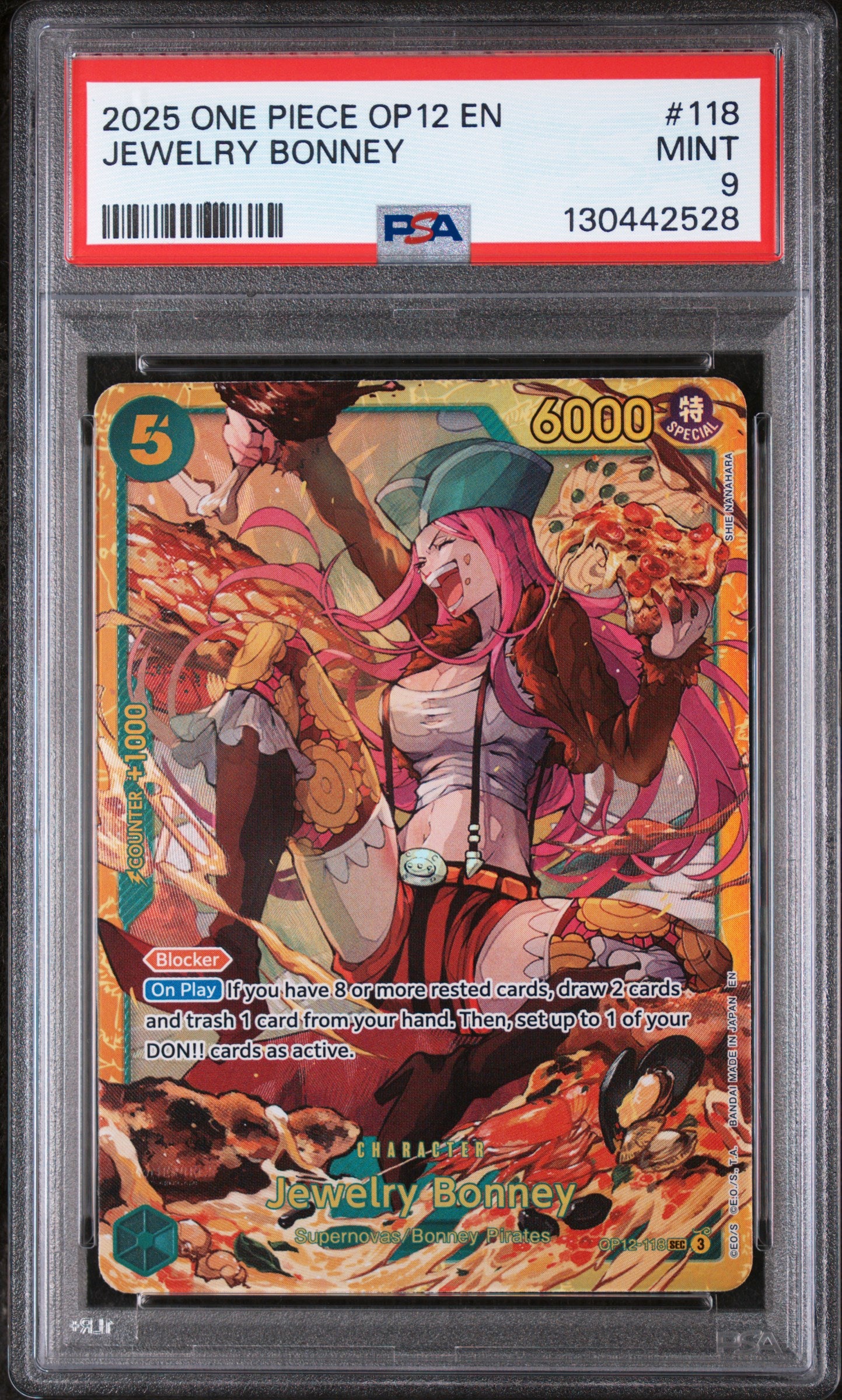 2025 One Piece Op12-Legacy Of The Master Jewelry Bonney 9 PSA #118