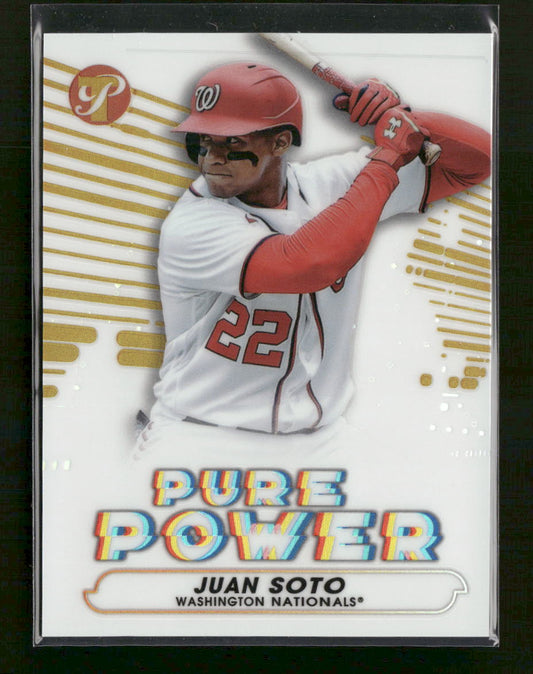 2022 Topps Pristine Pure Power Gold Refractor Juan Soto #/50 #PP-6