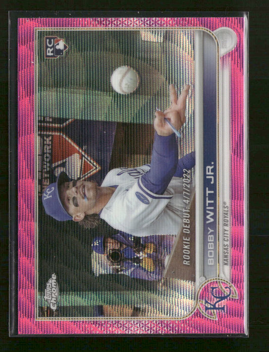 2022 Topps Chrome Update Pink Wave Refractor Bobby Witt Jr. #USC176