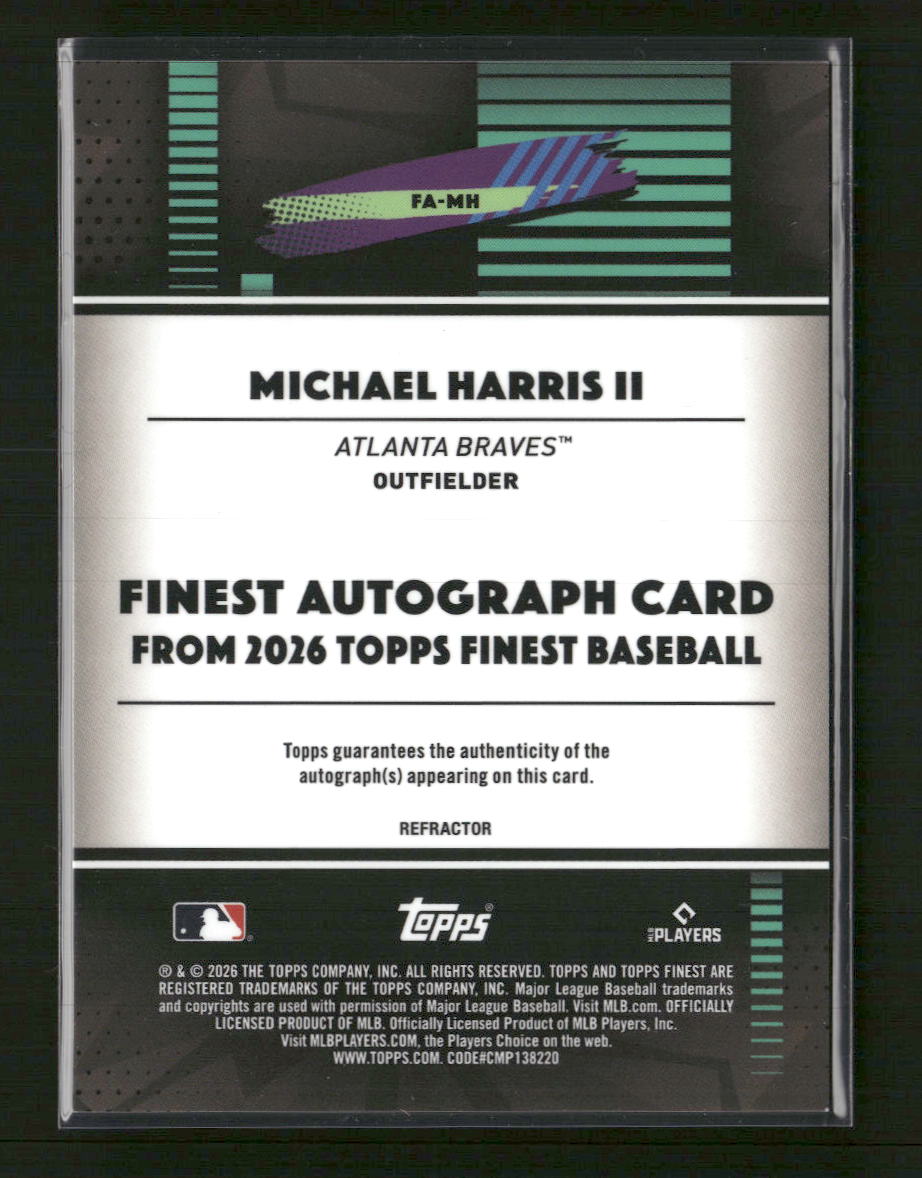 2023 Finest Finest Autographs Michael Harris II Auto #FA-MH