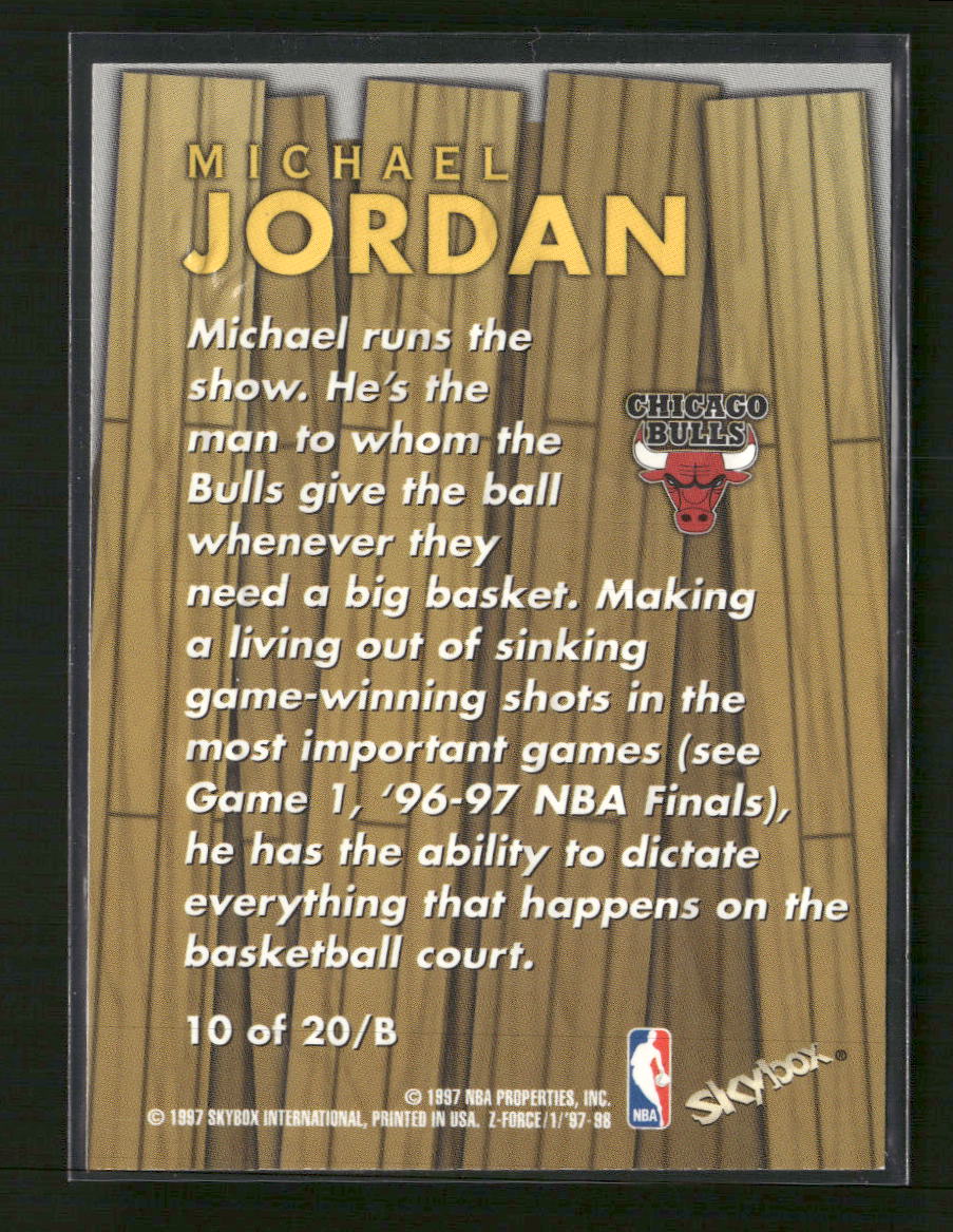 1997-98 SkyBox Z-Force Boss Michael Jordan #10 /B