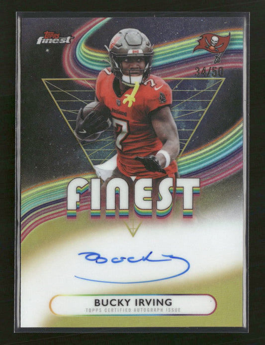 2025 Finest Finest Autographs Gold Geometric Refractor Bucky Irving #/50 #FA-BI