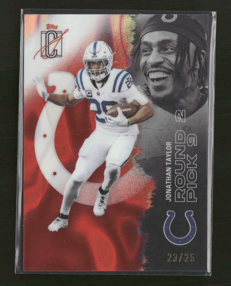 2025 Topps Signature Class Red Lava Jonathan Taylor #/25 #25