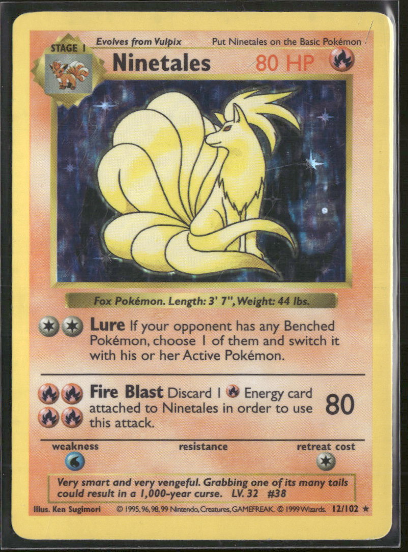 Base Set (Shadowless) Ninetales #012/102