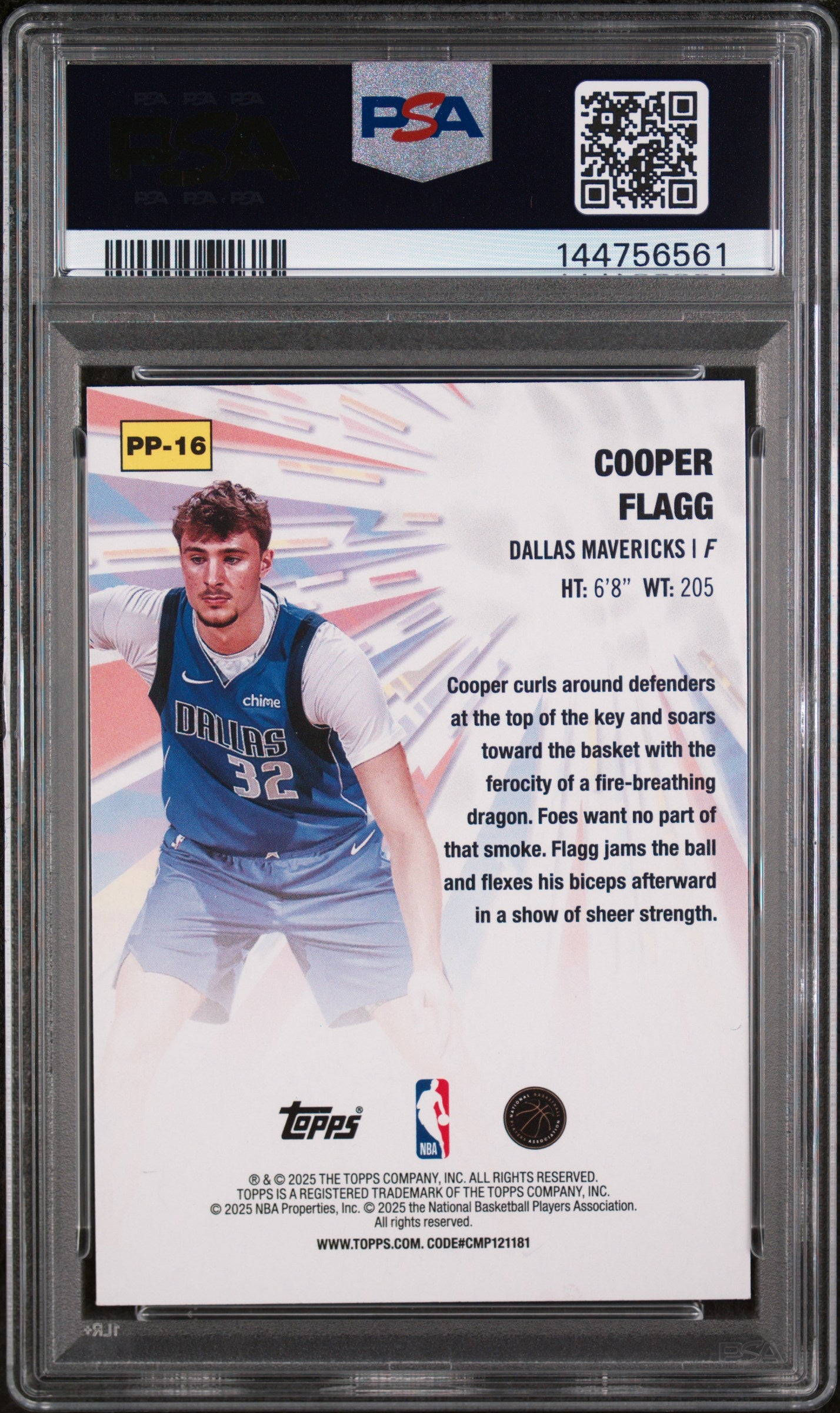 2025 Topps Power Players Cooper Flagg 10 PSA #PP-16