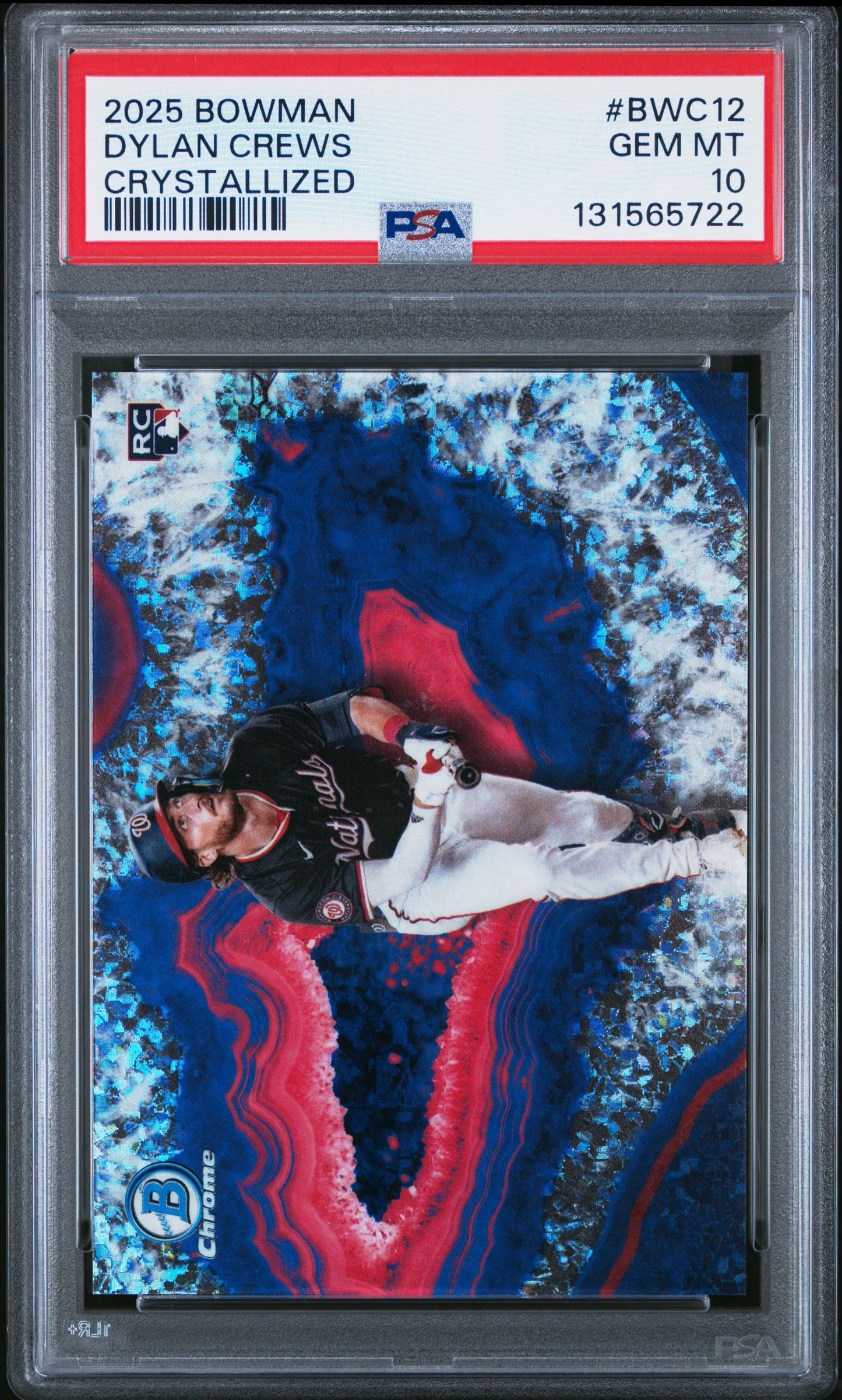 2025 Bowman Crystallized Dylan Crews 10 PSA #BWC12