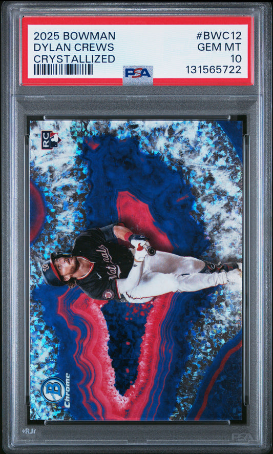 2025 Bowman Crystallized Dylan Crews 10 PSA #BWC12