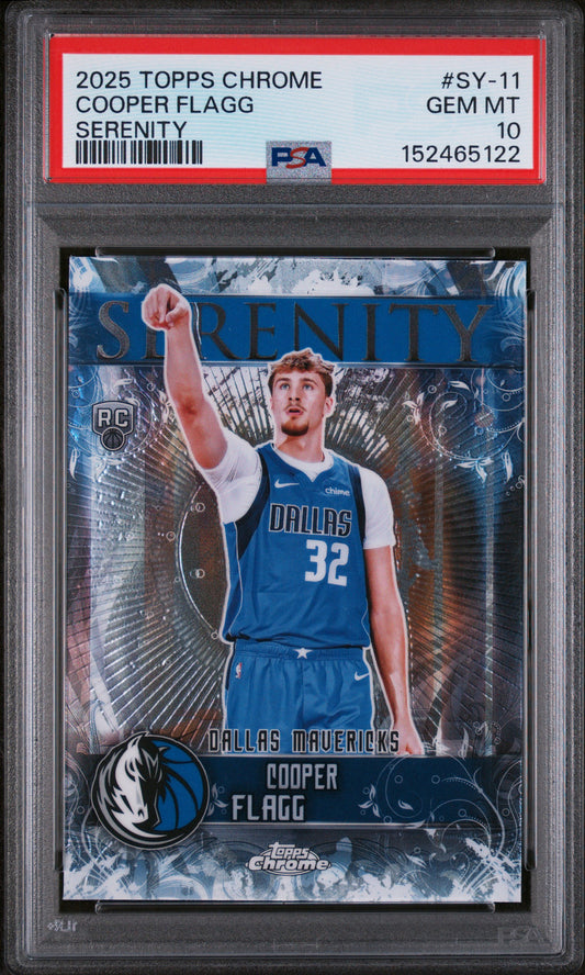 2025 Topps Chrome Serenity Cooper Flagg 10 PSA #SY-11