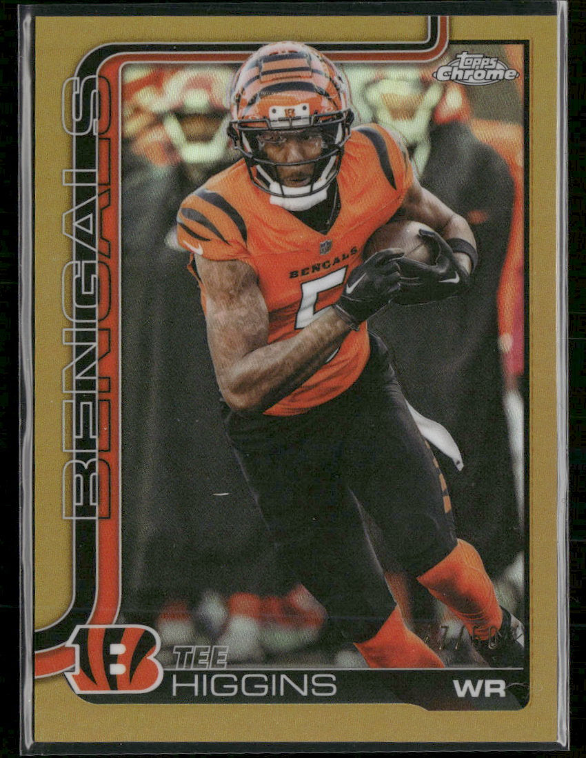 2025 Topps Chrome Gold Refractor Tee Higgins #/50 #59