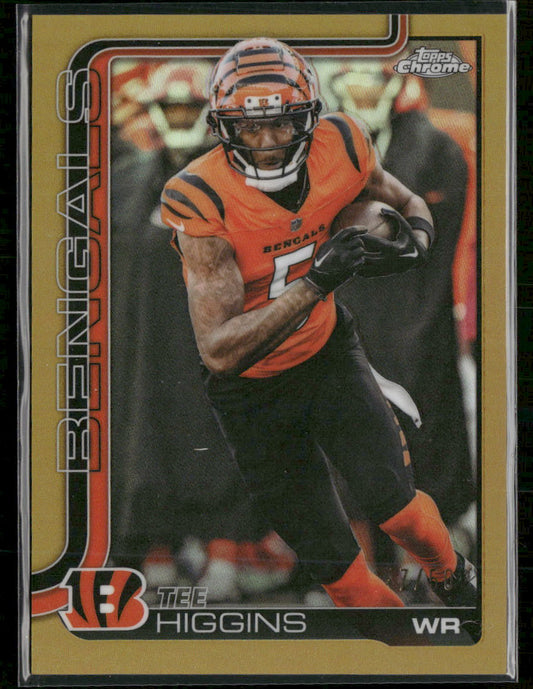2025 Topps Chrome Gold Refractor Tee Higgins #/50 #59