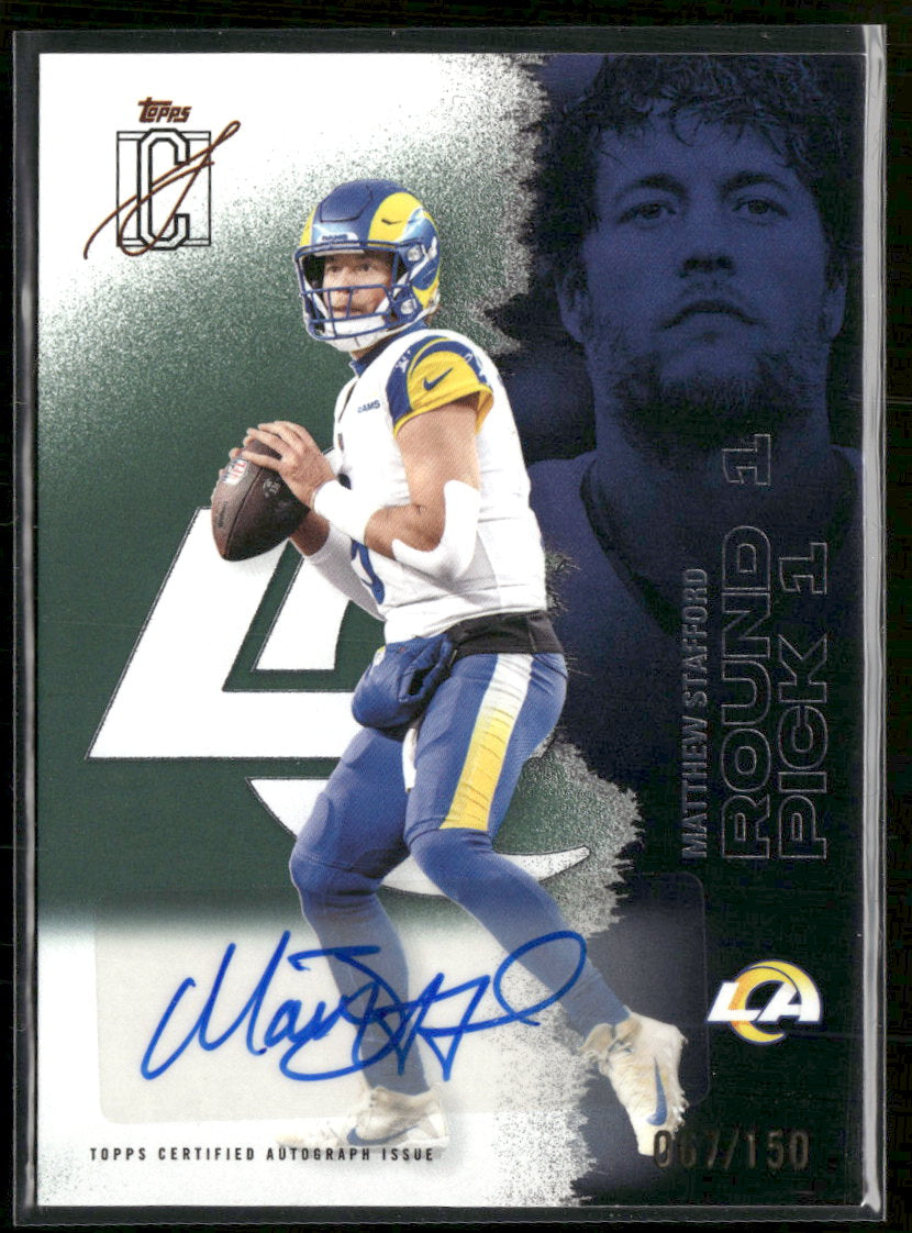 2025 Topps Signature Class Autographs Green Matthew Stafford #/150 Auto #32