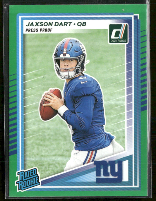 2025 Donruss Press Proofs Green Jaxson Dart Rookie #400