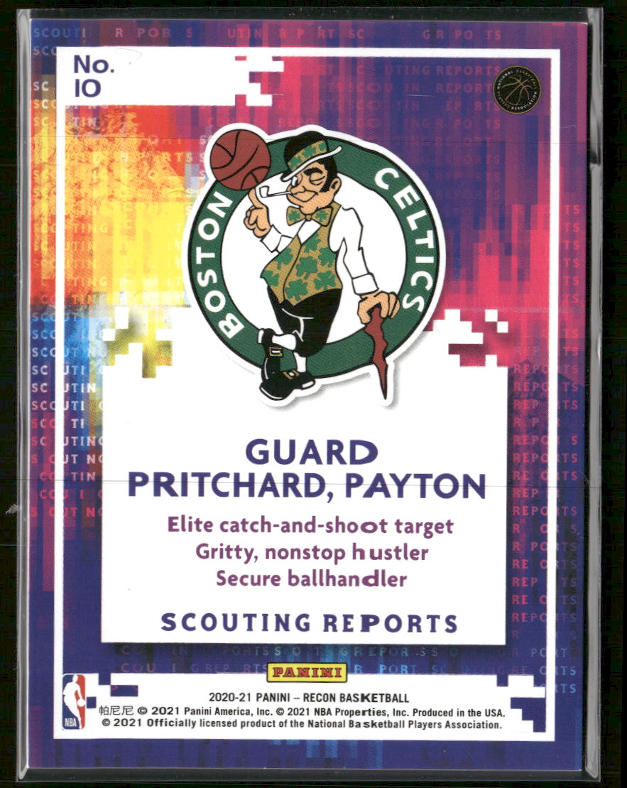 2020-21 Panini Recon Scouting Reports Blue Payton Pritchard #/99 #10