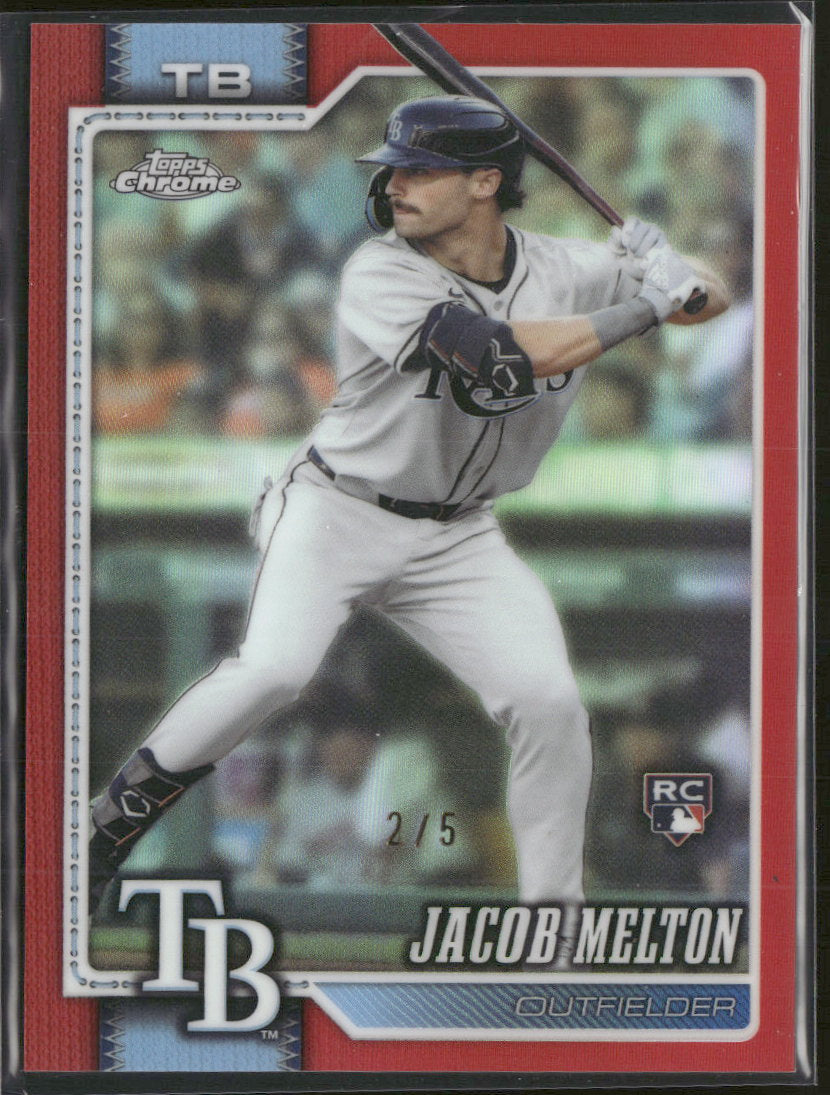 2026 Topps Chrome Red Refractors Jacob Melton Rookie #/5 #245