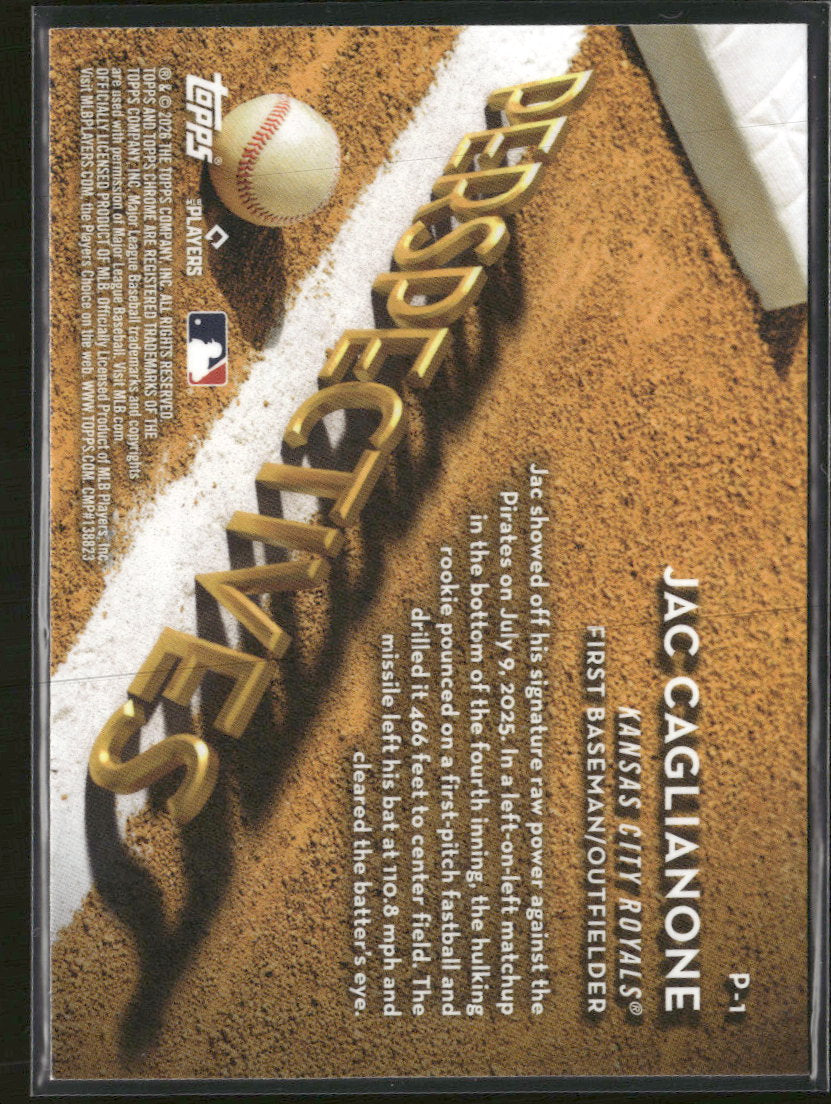 2026 Topps Chrome Perspectives Jac Caglianone #P-1