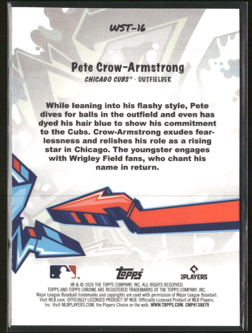 2026 Topps Chrome Wild Style Pete Crow-Armstrong #WST-16