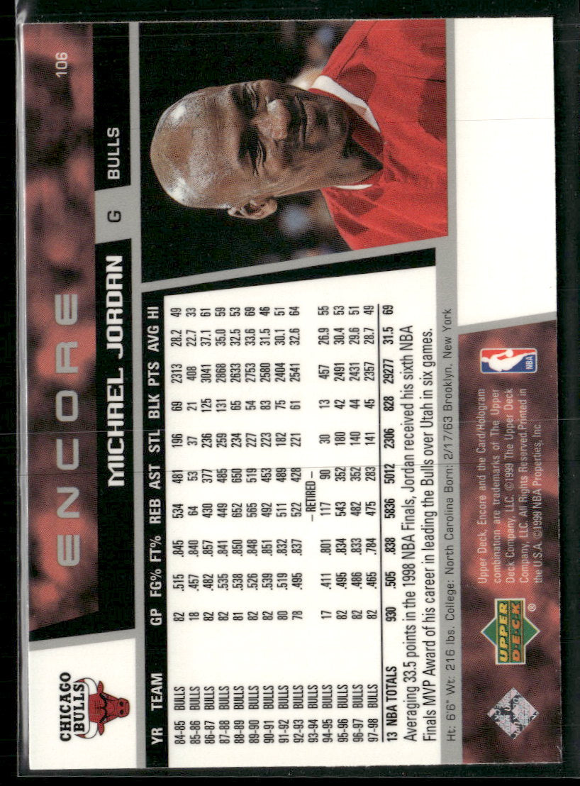 1998-99 Upper Deck Encore Michael Jordan #106