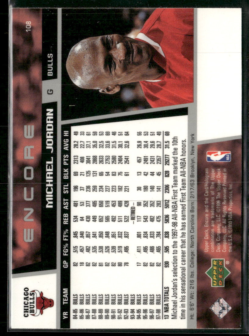 1998-99 Upper Deck Encore Michael Jordan #108
