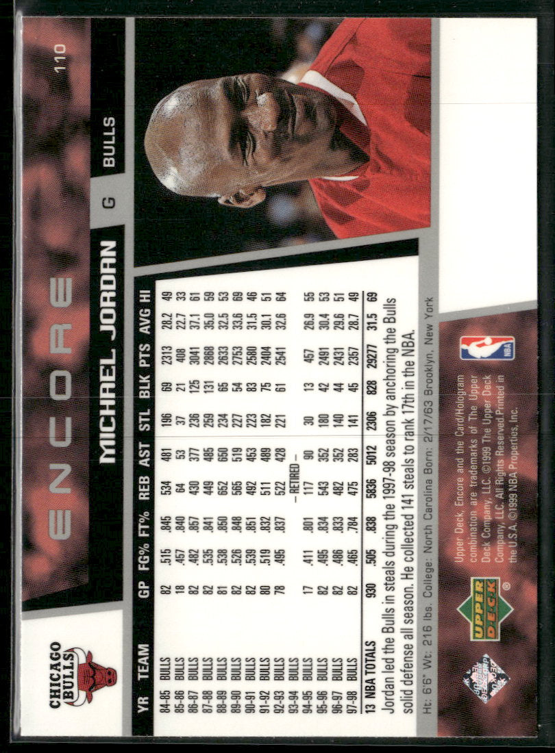 1998-99 Upper Deck Encore Michael Jordan #110