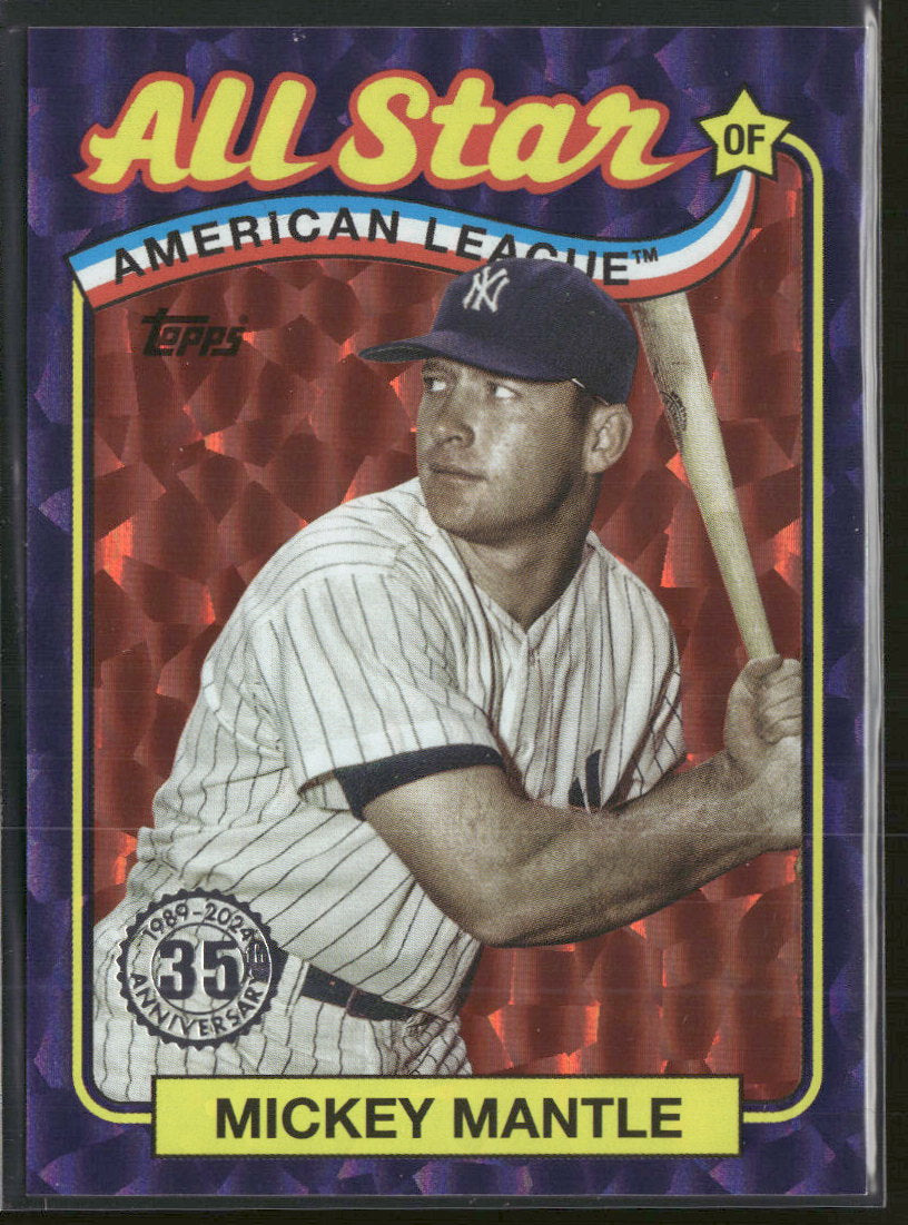 2024 Topps 1989 Topps 35th All-Stars Foil Purple Mickey Mantle #/75 #89ASB-48