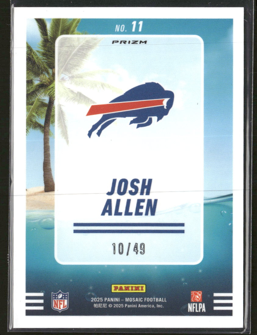 2025 Panini Mosaic Splash Mosaic Purple Josh Allen #/49 #11