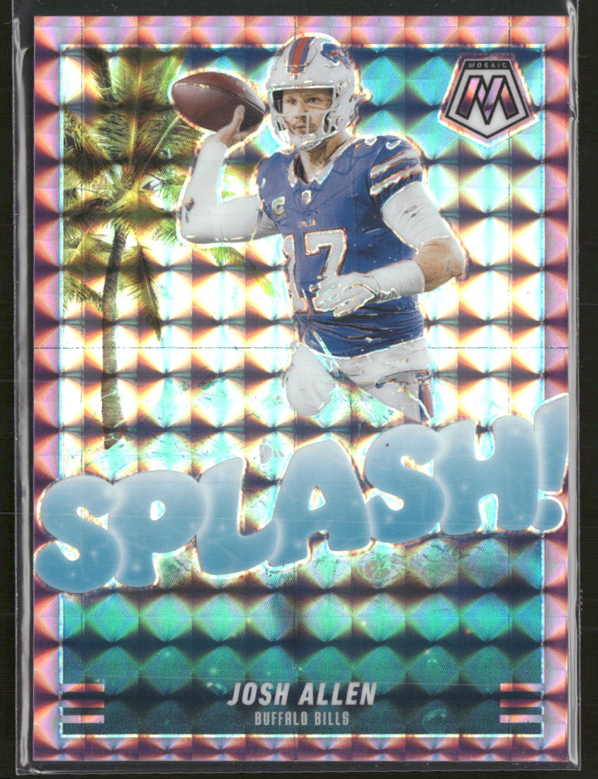 2025 Panini Mosaic Splash Mosaic Purple Josh Allen #/49 #11