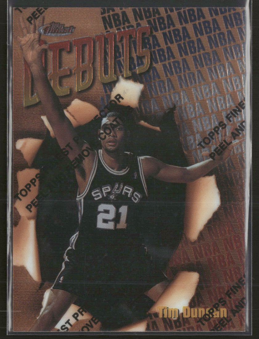 1997-98 Finest Tim Duncan Rookie #101