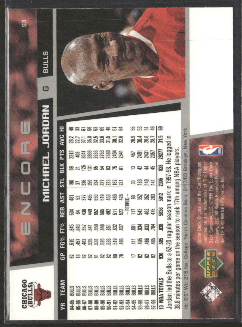 1998-99 Upper Deck Encore Michael Jordan #93