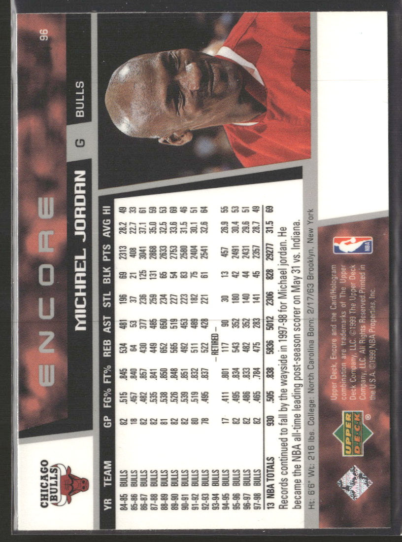 1998-99 Upper Deck Encore Michael Jordan #96