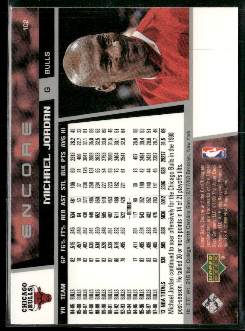 1998-99 Upper Deck Encore Michael Jordan #102
