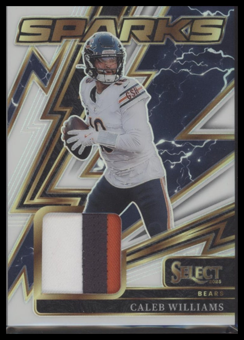 2025 Panini Select Sparks White Prizm Caleb Williams #/99 #SPK-CWS
