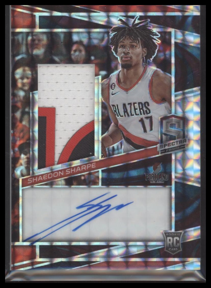 2022-23 Panini Spectra Interstellar Shaedon Sharpe Rookie #/49 Auto #206